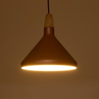 GLOBOSTAR® FERCLA 01224 Μοντέρνο Κρεμαστό Φωτιστικό Οροφής με Ντουί 1 x E27 AC 220-240V IP20 - Χάλκινο & Λευκό - Μ27 x Π27 x Υ25cm