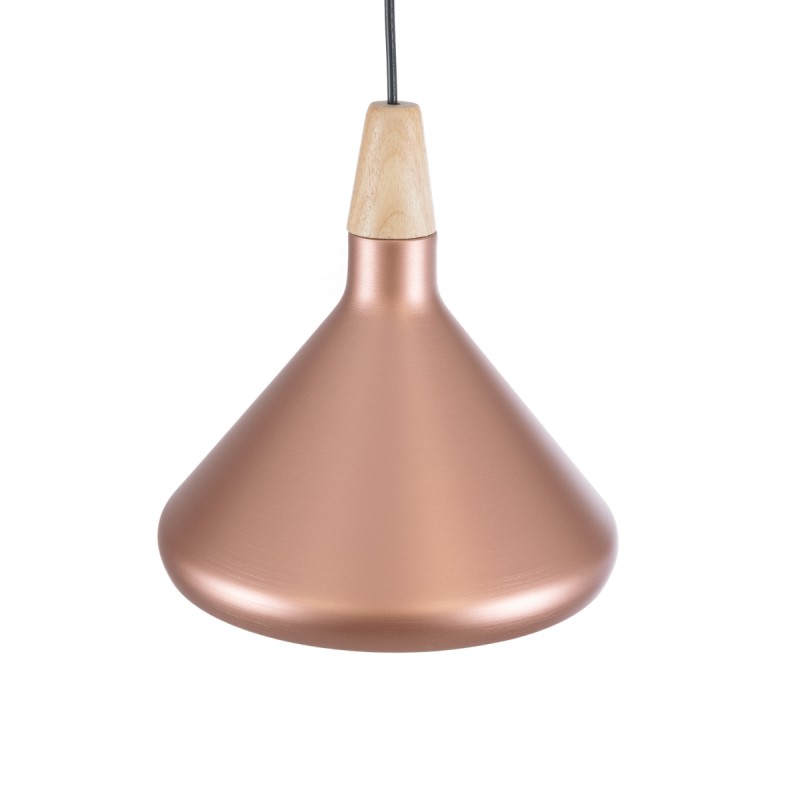 GLOBOSTAR® FERCLA 01224 Μοντέρνο Κρεμαστό Φωτιστικό Οροφής με Ντουί 1 x E27 AC 220-240V IP20 - Χάλκινο & Λευκό - Μ27 x Π27 x Υ25cm