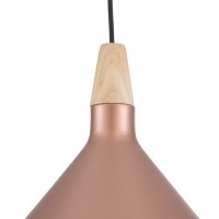 GLOBOSTAR® FERCLA 01224 Μοντέρνο Κρεμαστό Φωτιστικό Οροφής με Ντουί 1 x E27 AC 220-240V IP20 - Χάλκινο & Λευκό - Μ27 x Π27 x Υ25cm