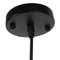 GLOBOSTAR® INGLEY 01226 Μοντέρνο Κρεμαστό Φωτιστικό Οροφής με Ντουί 1 x E27 AC 220-240V IP20 - Μαύρο & Λευκό - Μ26 x Π26 x Υ21cm