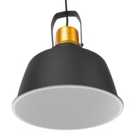 GLOBOSTAR® DEVOTA 01235 Vintage Κρεμαστό Φωτιστικό Οροφής με Ντουί 1 x E27 AC 220-240V IP20 - Μαύρο & Χρυσό - Μ22 x Π22 x Υ30cm