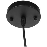 GLOBOSTAR® DEVOTA 01235 Vintage Κρεμαστό Φωτιστικό Οροφής με Ντουί 1 x E27 AC 220-240V IP20 - Μαύρο & Χρυσό - Μ22 x Π22 x Υ30cm