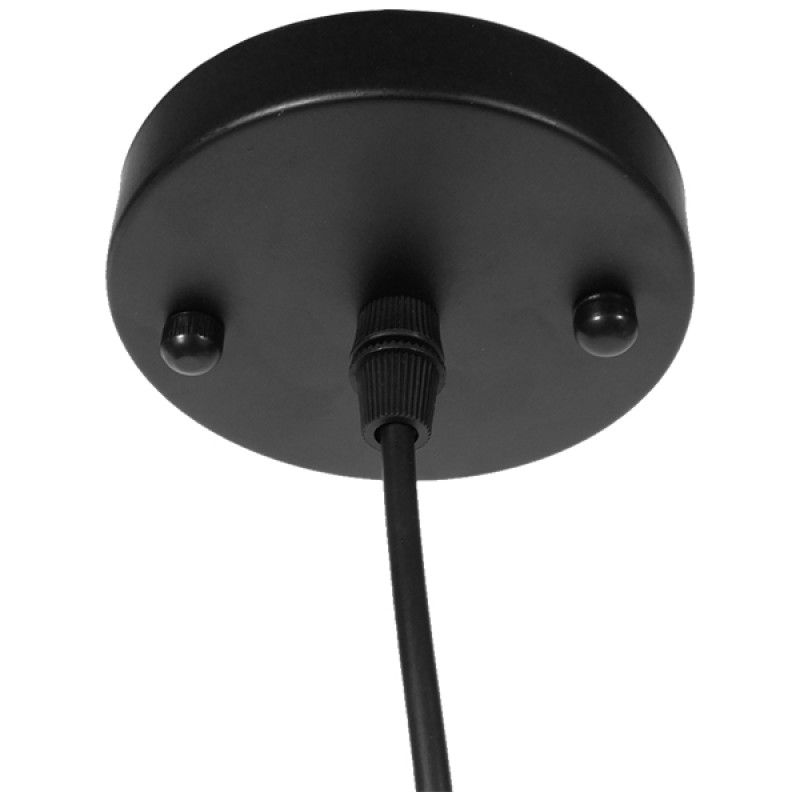 GLOBOSTAR® DEVOTA 01235 Vintage Κρεμαστό Φωτιστικό Οροφής με Ντουί 1 x E27 AC 220-240V IP20 - Μαύρο & Χρυσό - Μ22 x Π22 x Υ30cm