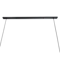 GLOBOSTAR® ALFREDA 01242 Μοντέρνο Κρεμαστό Φωτιστικό Οροφής με Ντουί 10 x E27 AC 220-240V IP20 - Μαύρο - Μ140 x Π18 x Υ7cm