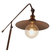 GLOBOSTAR® SILENE 01243 Vintage Επιδαπέδιο Φωτιστικό με Ντουί 1 x E27 AC 220-240V IP20 - Μαύρο & Χρυσό - Μ30 x Π30 x Υ194cm