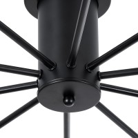 GLOBOSTAR® OLINDA 01244 Μοντέρνο Φωτιστικό Οροφής με Ντουί 10 x E27 AC 220-240V IP20 - Μαύρο & Χρυσό - Μ102 x Π102 x Υ17cm