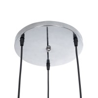 GLOBOSTAR® RAINELDA 01246 Μοντέρνο Κρεμαστό Φωτιστικό Οροφής με Ντουί 3 x E27 AC 220-240V IP20 - Μαύρο & Λευκό - Μ35 x Π35 x Υ110cm