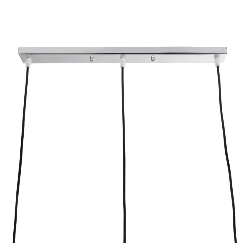 GLOBOSTAR® RAINELDA 01247 Μοντέρνο Κρεμαστό Φωτιστικό Οροφής με Ντουί 3 x E27 AC 220-240V IP20 - Μαύρο & Λευκό - Μ60 x Π15 x Υ19cm