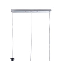 GLOBOSTAR® BOUQUET 01249 Μοντέρνο Κρεμαστό Φωτιστικό Οροφής με Ντουί 3 x E27 AC 220-240V IP20 - Ασημί & Μωβ - Μ66 x Π18 x Υ24cm