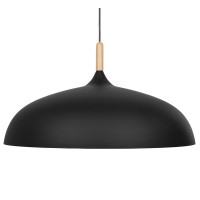 GLOBOSTAR® VALLETE 01259 Μοντέρνο Κρεμαστό Φωτιστικό Οροφής με Ντουί 1 x E27 AC 220-240V IP20 - Μαύρο & Μπεζ - Μ60 x Π60 x Υ35cm