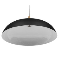 GLOBOSTAR® VALLETE 01259 Μοντέρνο Κρεμαστό Φωτιστικό Οροφής με Ντουί 1 x E27 AC 220-240V IP20 - Μαύρο & Μπεζ - Μ60 x Π60 x Υ35cm