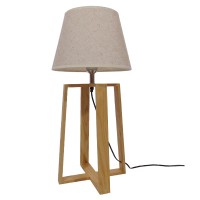 GLOBOSTAR® SQUID 01265 Μοντέρνο Επιτραπέζιο Φωτιστικό Πορτατίφ με Ντουί 1 x E27 AC 220-240V IP20 - Μπεζ - Μ30 x Π30 x Υ63cm