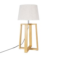 GLOBOSTAR® SQUID 01265 Μοντέρνο Επιτραπέζιο Φωτιστικό Πορτατίφ με Ντουί 1 x E27 AC 220-240V IP20 - Μπεζ - Μ30 x Π30 x Υ63cm