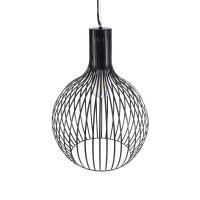 GLOBOSTAR® SCANDI 01266 Μοντέρνο Κρεμαστό Φωτιστικό Οροφής με Ντουί 1 x E27 AC 220-240V IP20 - Μαύρο - Μ38 x Π38 x Υ50cm