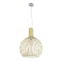 GLOBOSTAR® SCANDI 01267 Vintage Κρεμαστό Φωτιστικό Οροφής με Ντουί 1 x E27 AC 220-240V IP20 - Μπεζ - Μ38 x Π38 x Y50cm