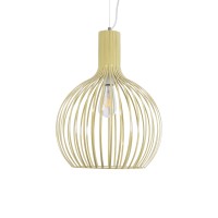 GLOBOSTAR® SCANDI 01267 Vintage Κρεμαστό Φωτιστικό Οροφής με Ντουί 1 x E27 AC 220-240V IP20 - Μπεζ - Μ38 x Π38 x Y50cm