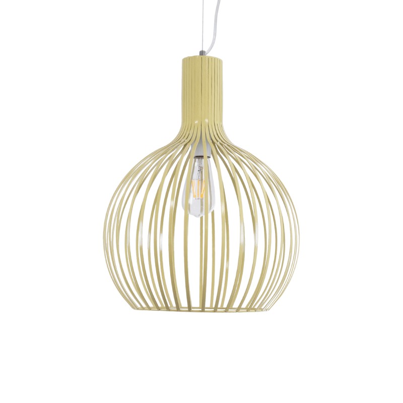 GLOBOSTAR® SCANDI 01267 Vintage Κρεμαστό Φωτιστικό Οροφής με Ντουί 1 x E27 AC 220-240V IP20 - Μπεζ - Μ38 x Π38 x Y50cm