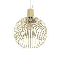 GLOBOSTAR® SCANDI 01267 Vintage Κρεμαστό Φωτιστικό Οροφής με Ντουί 1 x E27 AC 220-240V IP20 - Μπεζ - Μ38 x Π38 x Y50cm