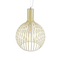 GLOBOSTAR® SCANDI 01267 Vintage Κρεμαστό Φωτιστικό Οροφής με Ντουί 1 x E27 AC 220-240V IP20 - Μπεζ - Μ38 x Π38 x Y50cm