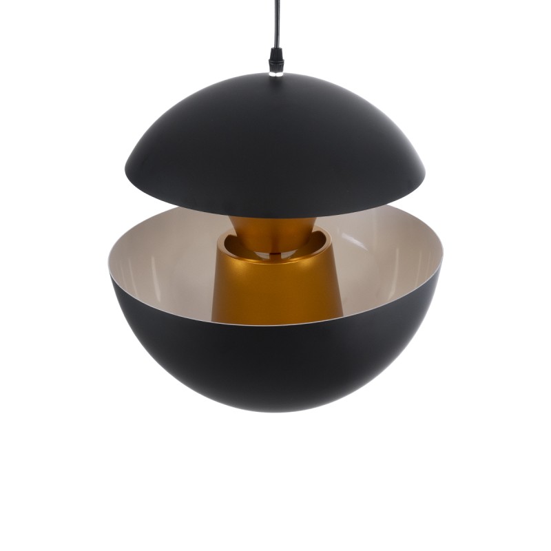 GLOBOSTAR® SEVILLE 01269 Μοντέρνο Κρεμαστό Φωτιστικό Οροφής με Ντουί 1 x E27 AC 220-240V IP20 - Μαύρο & Χρυσό - Μ35 x Π35 x Υ35cm