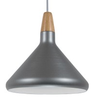 GLOBOSTAR® FELICITA 01277 Μοντέρνο Κρεμαστό Φωτιστικό Οροφής με Ντουί 1 x E27 AC 220-240V IP20 - Ασημί & Μπεζ - Μ30 x Π30 x Υ25cm