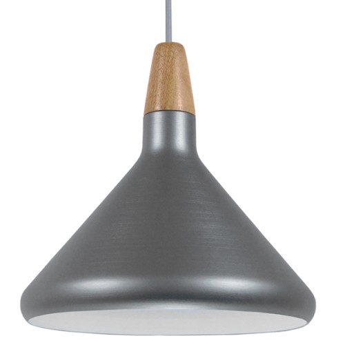 GLOBOSTAR® FELICITA 01277 Μοντέρνο Κρεμαστό Φωτιστικό Οροφής με Ντουί 1 x E27 AC 220-240V IP20 - Ασημί & Μπεζ - Μ30 x Π30 x Υ25cm
