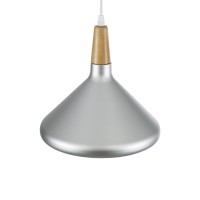 GLOBOSTAR® FELICITA 01277 Μοντέρνο Κρεμαστό Φωτιστικό Οροφής με Ντουί 1 x E27 AC 220-240V IP20 - Ασημί & Μπεζ - Μ30 x Π30 x Υ25cm