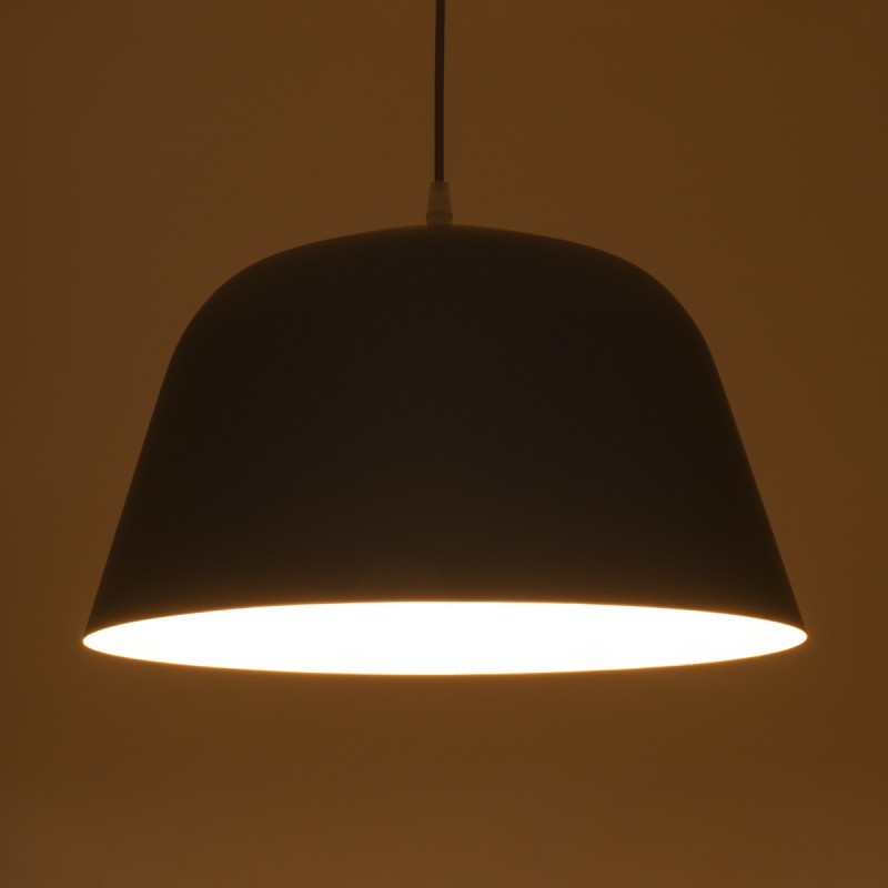 GLOBOSTAR® UPVALE 01282 Μοντέρνο Κρεμαστό Φωτιστικό Οροφής με Ντουί 1 x E27 AC 220-240V IP20 - Γκρι & Λευκό - Μ40 x Π40 x Υ24cm