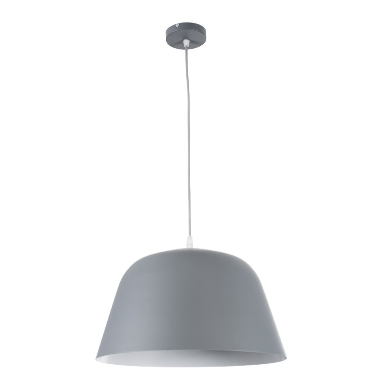 GLOBOSTAR® UPVALE 01282 Μοντέρνο Κρεμαστό Φωτιστικό Οροφής με Ντουί 1 x E27 AC 220-240V IP20 - Γκρι & Λευκό - Μ40 x Π40 x Υ24cm