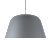 GLOBOSTAR® UPVALE 01282 Μοντέρνο Κρεμαστό Φωτιστικό Οροφής με Ντουί 1 x E27 AC 220-240V IP20 - Γκρι & Λευκό - Μ40 x Π40 x Υ24cm