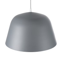 GLOBOSTAR® UPVALE 01282 Μοντέρνο Κρεμαστό Φωτιστικό Οροφής με Ντουί 1 x E27 AC 220-240V IP20 - Γκρι & Λευκό - Μ40 x Π40 x Υ24cm