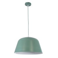 GLOBOSTAR® UPVALE 01285 Μοντέρνο Κρεμαστό Φωτιστικό Οροφής με Ντουί 1 x E27 AC 220-240V IP20 - Πράσινο & Λευκό - Μ40 x Π40 x Υ24cm