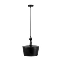 GLOBOSTAR® ROCKFORD 01287-A Μοντέρνο Κρεμαστό Φωτιστικό Οροφής με Ντουί 1 x E27 AC 220-240V IP20 - Μαύρο & Χρυσό - Μ30 x Π30 x Υ30cm
