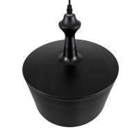 GLOBOSTAR® ROCKFORD 01287-A Μοντέρνο Κρεμαστό Φωτιστικό Οροφής με Ντουί 1 x E27 AC 220-240V IP20 - Μαύρο & Χρυσό - Μ30 x Π30 x Υ30cm