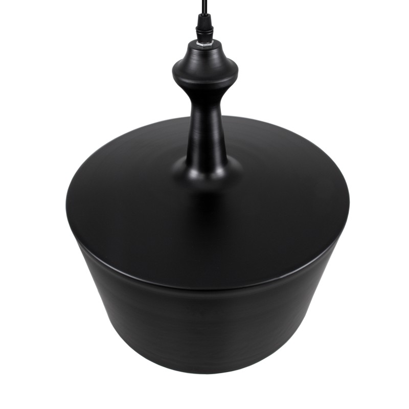 GLOBOSTAR® ROCKFORD 01287-A Μοντέρνο Κρεμαστό Φωτιστικό Οροφής με Ντουί 1 x E27 AC 220-240V IP20 - Μαύρο & Χρυσό - Μ30 x Π30 x Υ30cm