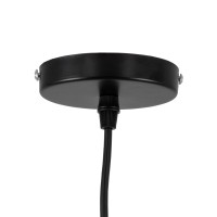 GLOBOSTAR® ROCKFORD 01287-A Μοντέρνο Κρεμαστό Φωτιστικό Οροφής με Ντουί 1 x E27 AC 220-240V IP20 - Μαύρο & Χρυσό - Μ30 x Π30 x Υ30cm