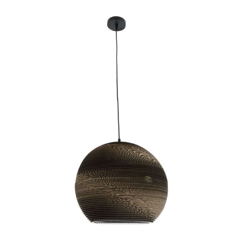 GLOBOSTAR® SANTORINI 01289 Boho Κρεμαστό Φωτιστικό Οροφής με Ντουί 1 x E27 AC 220-240V IP20 - Καφέ - Μ40 x Π40 x Y35cm