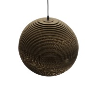 GLOBOSTAR® SANTORINI 01289 Boho Κρεμαστό Φωτιστικό Οροφής με Ντουί 1 x E27 AC 220-240V IP20 - Καφέ - Μ40 x Π40 x Y35cm