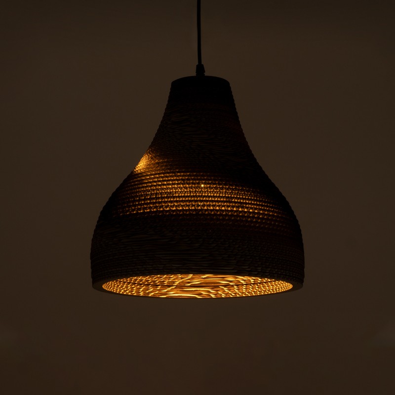 GLOBOSTAR® SANTORINI 01292 Boho Κρεμαστό Φωτιστικό Οροφής με Ντουί 1 x E27 AC 220-240V IP20 - Καφέ - Μ30 x Π30 x Y30cm