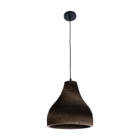 GLOBOSTAR® SANTORINI 01292 Boho Κρεμαστό Φωτιστικό Οροφής με Ντουί 1 x E27 AC 220-240V IP20 - Καφέ - Μ30 x Π30 x Y30cm