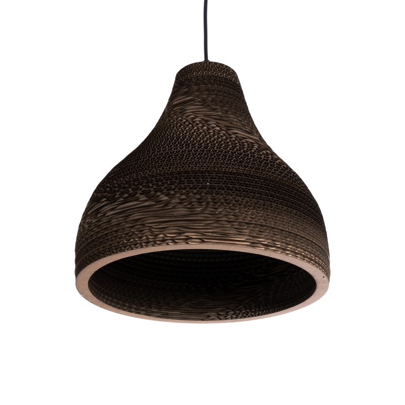 GLOBOSTAR® SANTORINI 01292 Boho Κρεμαστό Φωτιστικό Οροφής με Ντουί 1 x E27 AC 220-240V IP20 - Καφέ - Μ30 x Π30 x Y30cm