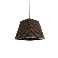 GLOBOSTAR® SANTORINI 01295 Boho Κρεμαστό Φωτιστικό Οροφής με Ντουί 1 x E27 AC 220-240V IP20 - Καφέ - Μ38 x Π38 x Υ30cm