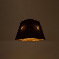 GLOBOSTAR® SANTORINI 01295 Boho Κρεμαστό Φωτιστικό Οροφής με Ντουί 1 x E27 AC 220-240V IP20 - Καφέ - Μ38 x Π38 x Υ30cm