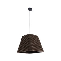 GLOBOSTAR® SANTORINI 01295 Boho Κρεμαστό Φωτιστικό Οροφής με Ντουί 1 x E27 AC 220-240V IP20 - Καφέ - Μ38 x Π38 x Υ30cm