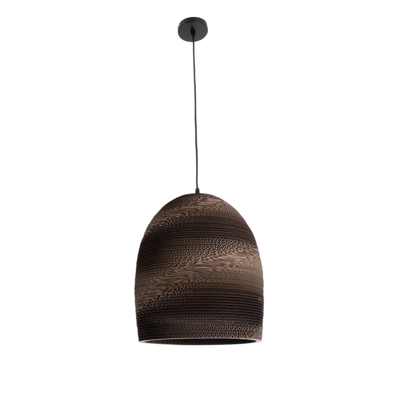 GLOBOSTAR® SANTORINI 01296 Boho Κρεμαστό Φωτιστικό Οροφής με Ντουί 1 x E27 AC 220-240V IP20 - Καφέ - Μ35 x Π35 x Υ40cm