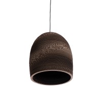 GLOBOSTAR® SANTORINI 01296 Boho Κρεμαστό Φωτιστικό Οροφής με Ντουί 1 x E27 AC 220-240V IP20 - Καφέ - Μ35 x Π35 x Υ40cm