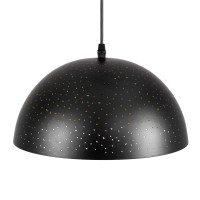 GLOBOSTAR® SOLANA 01301 Μοντέρνο Κρεμαστό Φωτιστικό Οροφής με Ντουί 1 x E27 AC 220-240V IP20 - Μαύρο & Χρυσό - Μ30 x Π30 x Υ15cm