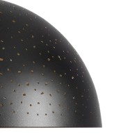 GLOBOSTAR® SOLANA 01301 Μοντέρνο Κρεμαστό Φωτιστικό Οροφής με Ντουί 1 x E27 AC 220-240V IP20 - Μαύρο & Χρυσό - Μ30 x Π30 x Υ15cm