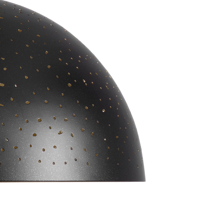 GLOBOSTAR® SOLANA 01301 Μοντέρνο Κρεμαστό Φωτιστικό Οροφής με Ντουί 1 x E27 AC 220-240V IP20 - Μαύρο & Χρυσό - Μ30 x Π30 x Υ15cm