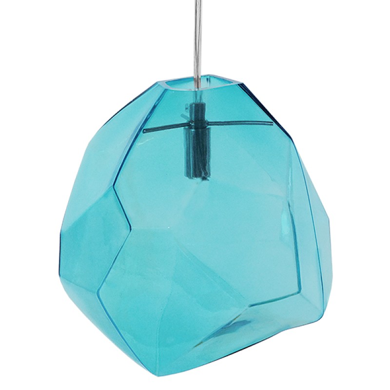 GLOBOSTAR® RINA 01306 Μοντέρνο Κρεμαστό Φωτιστικό Οροφής με Ντουί 1 x G9 AC 220-240V IP20 - Γαλάζιο - Μ20 x Π20 x Υ20cm